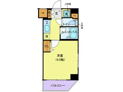 レイジオス渋谷初台(1K/2階)の間取り写真