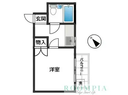メゾンタネムラ(1K/3階)の間取り写真
