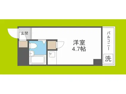 朝日プラザ塚本II(ワンルーム/4階)の間取り写真