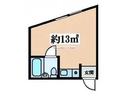 ベリーニ小阪(ワンルーム/2階)の間取り写真