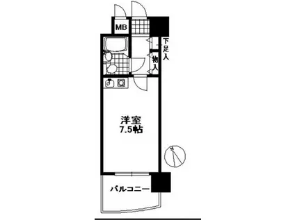 ステイタスマンション博多駅前(ワンルーム/4階)の間取り写真