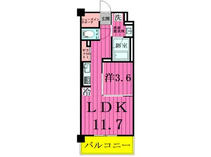 ART RESIDENCE IN OOTAKA-NO-MORIアート(1LDK/2階)の間取り写真