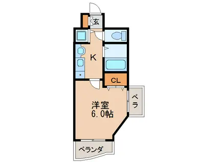 プレサンス名古屋城前(1K/9階)の間取り写真