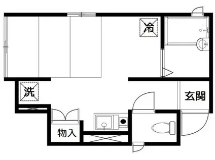 カサード関(ワンルーム/2階)の間取り写真