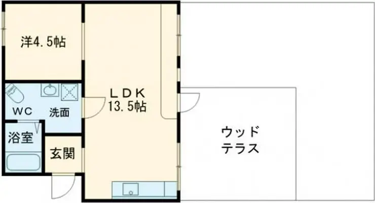 AURA243多摩平の森 1階階 間取り