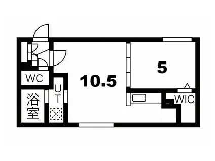 グランエリーナ南郷(1LDK/1階)の間取り写真