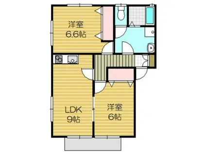 サンタモニカ(2LDK/1階)の間取り写真