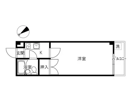 ワイド105(1K/3階)の間取り写真