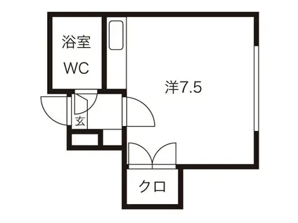 シャトレ麻生(ワンルーム/3階)の間取り写真