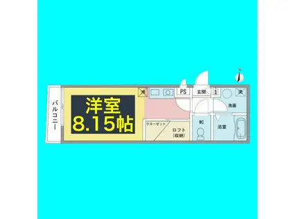 ノヴェル東別院(1K/2階)の間取り写真