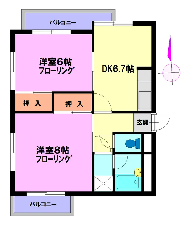 ブルジョン8 4階階 間取り