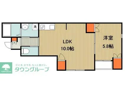 カーサ・ミーア(1LDK/1階)の間取り写真
