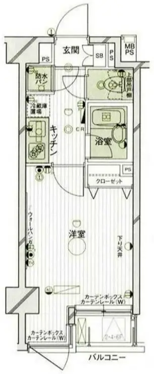 パークウェル御茶ノ水 4階階 間取り