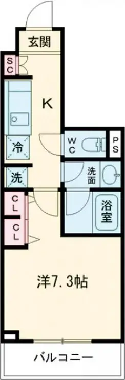 プレール・ドゥーク小竹向原 1階階 間取り