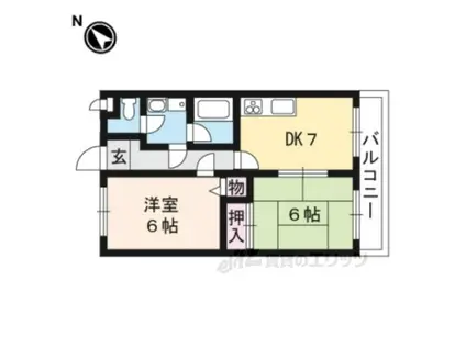 MSマンション(2DK/2階)の間取り写真
