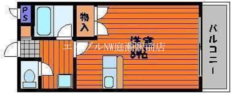 セントフォレスト北長瀬(ワンルーム/7階)の間取り写真