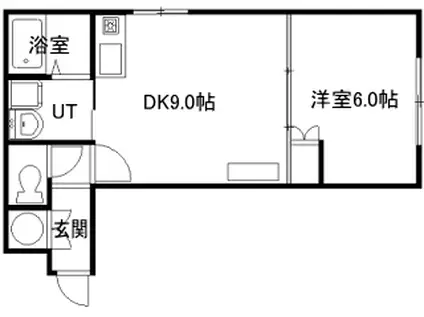 ハイツグリーンサイド水元(1DK/3階)の間取り写真