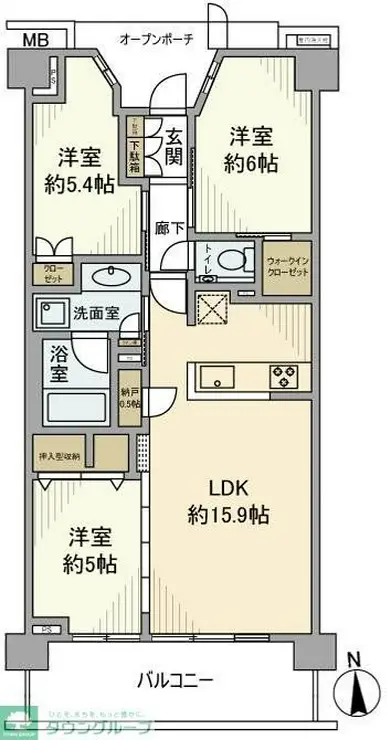 プラウド練馬中村橋マークス 5階階 間取り