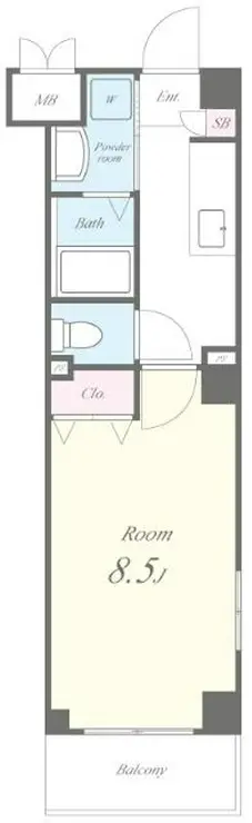 メトロサイド木場 9階階 間取り