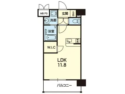 SKY COMFORT(ワンルーム/3階)の間取り写真