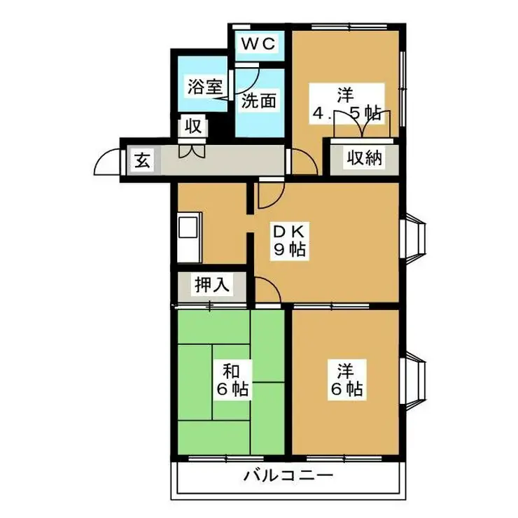 スカイハイムコミヤ 1階階 間取り