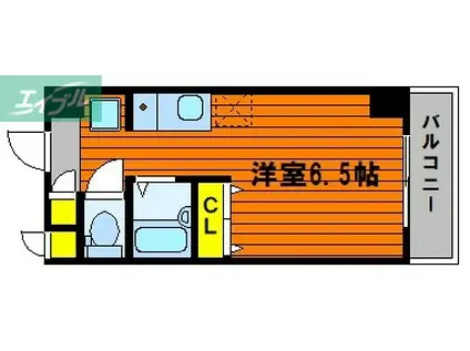 GV備岡(ワンルーム/10階)の間取り写真