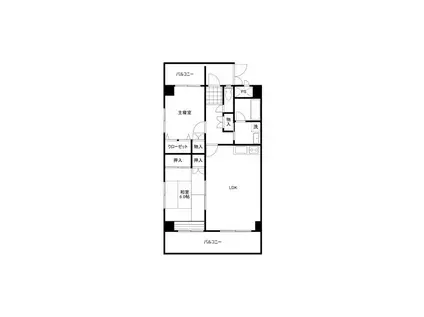 ラフィーネ大道(2LDK/3階)の間取り写真