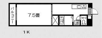 サンハイツ新栄(1K/6階)の間取り写真