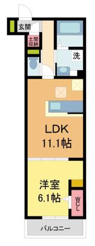 ヴェラブランカ(1LDK/1階)の間取り写真