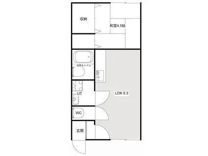 コーポロジュマンA(1DK/1階)の間取り写真