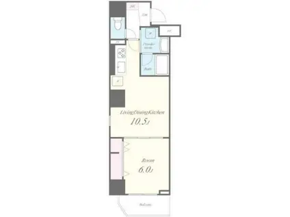 MEINSCHLOSS亀戸(1LDK/6階)の間取り写真