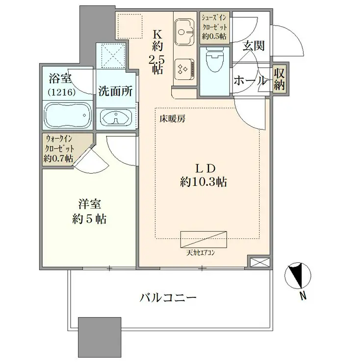 クレストプライムタワー芝 25階階 間取り