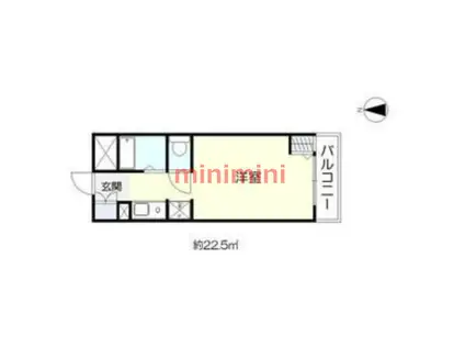 デイグラン上新庄(ワンルーム/5階)の間取り写真