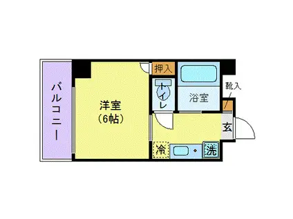 墨東ハイム(1K/9階)の間取り写真