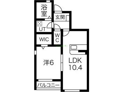 AVANTI A棟(1LDK/1階)の間取り写真