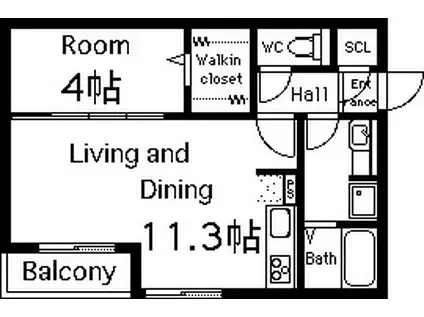 地下鉄長堀鶴見緑地線 今福鶴見駅 徒歩9分 3階建 築12年(1LDK/1階)の間取り写真