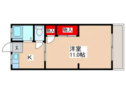 メゾン ヤジマ(1K/3階)の間取り写真