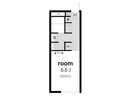 クレール上野(1K/1階)の間取り写真