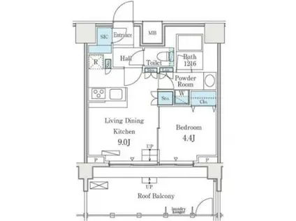 NL新中野レジデンス(1LDK/10階)の間取り写真