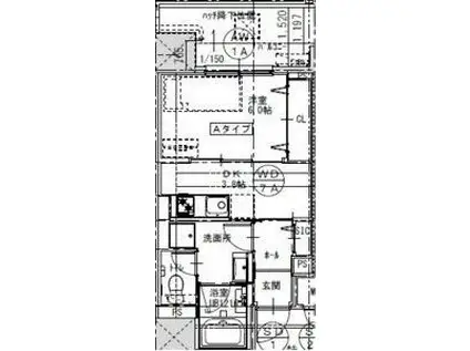さくらHILLS ROKUBAN PLATINUM RESIDENCE(1DK/8階)の間取り写真