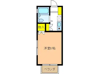 パレスYOSHIDA(1K/2階)の間取り写真
