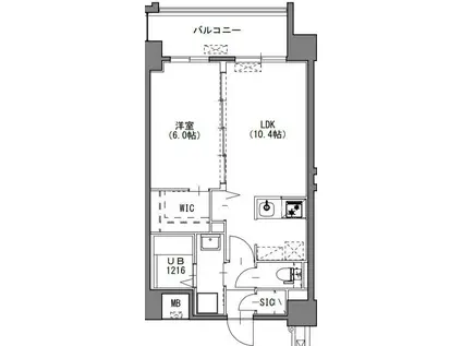 S-RESIDENCE中呉服(1LDK/2階)の間取り写真