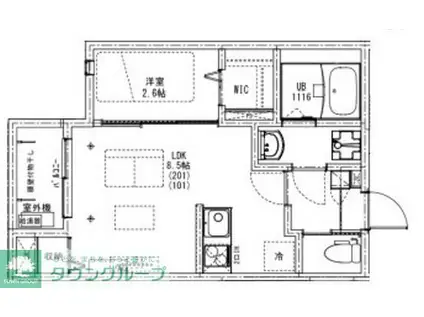 KEIAI RESIDENCE 新柏(1LDK/2階)の間取り写真