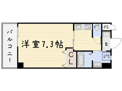 ERIOS COURT 香春口(1K/4階)の間取り写真