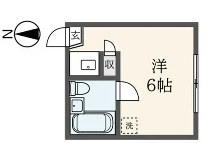 ライフピア梅が丘II(ワンルーム/1階)の間取り写真