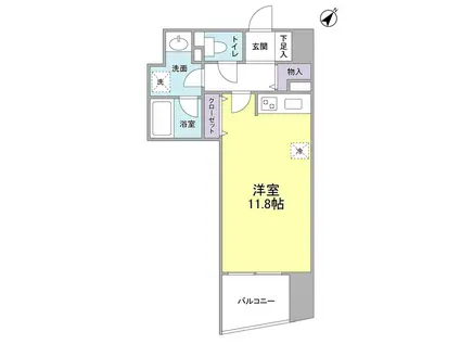 TKフラッツ渋谷(ワンルーム/8階)の間取り写真