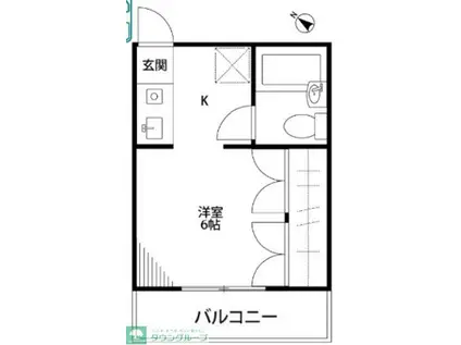 ブルージュ千駄堀(ワンルーム/1階)の間取り写真