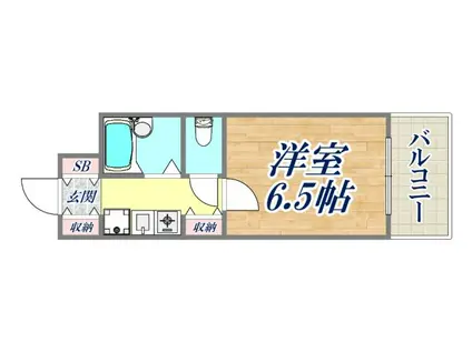 JSC尼崎(1K/1階)の間取り写真