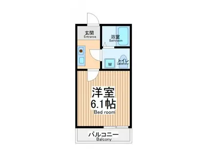 スタツィオーネミナミリンカン(1K/3階)の間取り写真