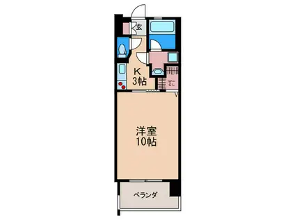 ルービンス宇品御幸II(1K/5階)の間取り写真